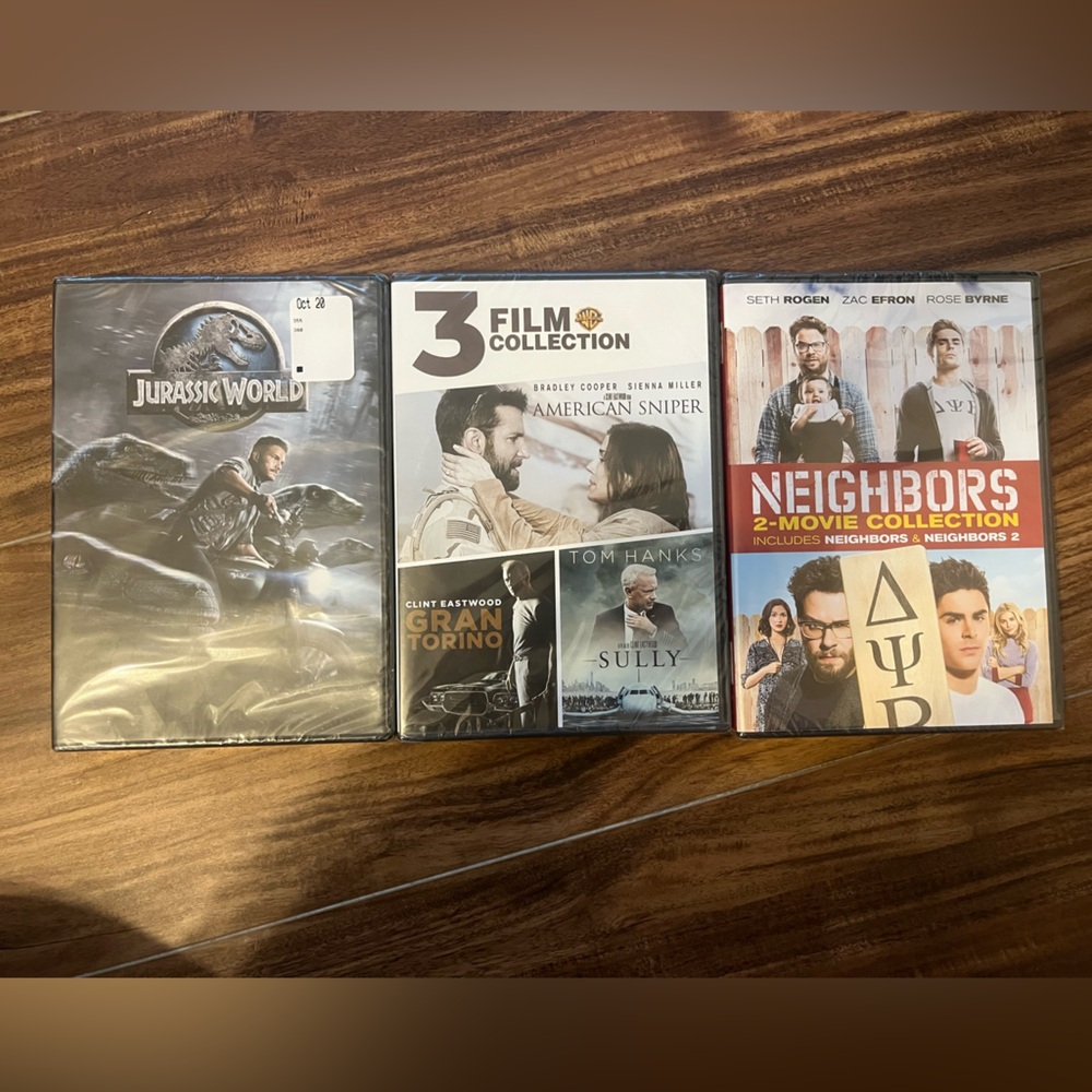 Lot of 3 NEW DVD’s (5 total movies)